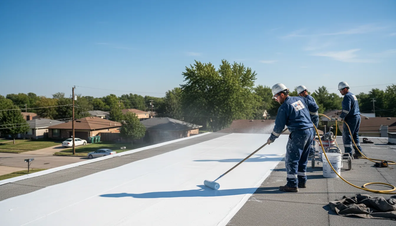 Commercial roof coating in Verden, OK near me